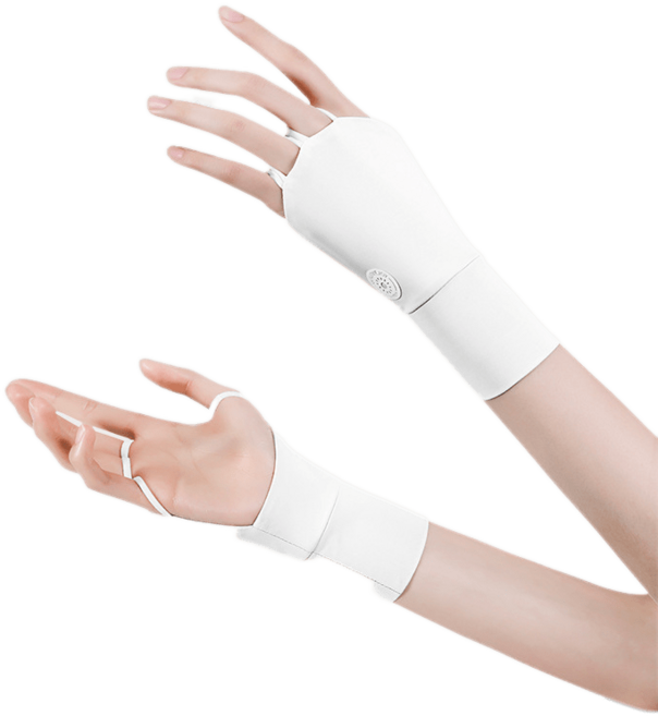 엘마운틴 남녀공용 자외선차단 손등토시 좌우세트 골프 운전 등산 조깅 야외활동 손등 가리개, 화이트, 1개