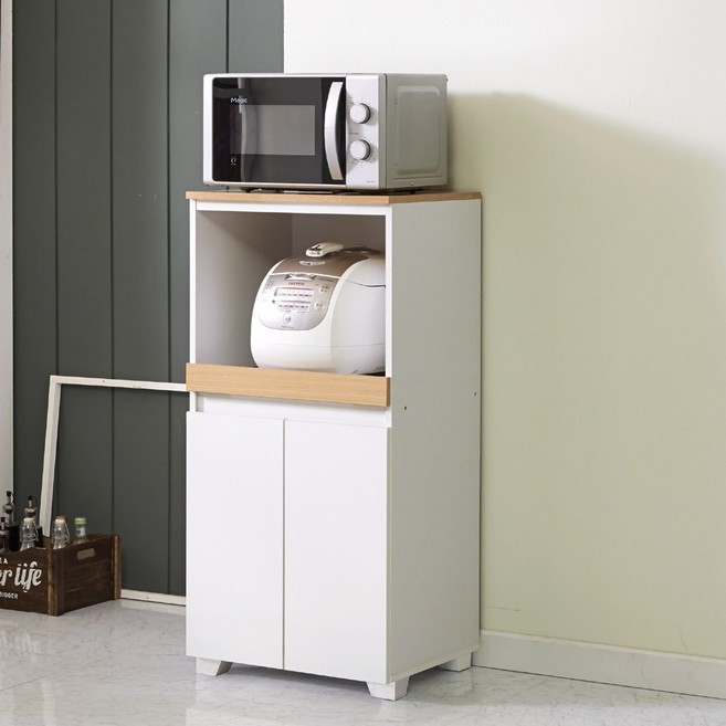 모드니가구-국산-완제품- LPM렌지대 (2단형 이중선반) 전자렌지대 주방수납 전자렌지다이 렌지대수납장 전자렌지수납 밥솥수납 밥솥다이 에어프라이어수납 정리 진열 틈새 그릇장 베란다, LPM.1단렌지대-오크