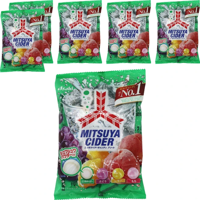 Asahi 미츠야 사이다 캔디 어쏘트, 6개 - 쿠팡