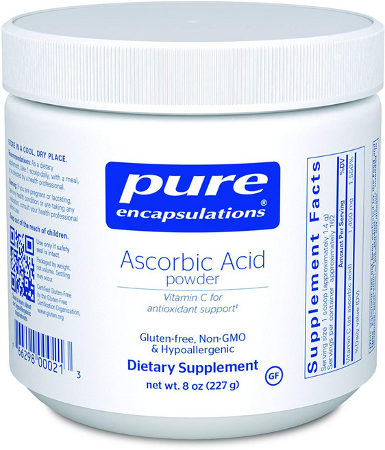 Pure Encapsulations 維生素C無麩質補充粉, 227g, 1罐