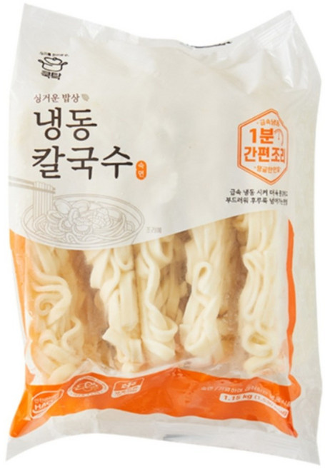 바이오마켓_쿡탁 싱거운밥상 냉동칼국수면 1150g, 30개, 1.15kg