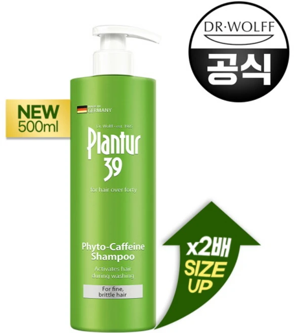플란투어 39 파이토 카페인 샴푸 가늘고 연약한 모발용, 500ml, 1개 - 쿠팡