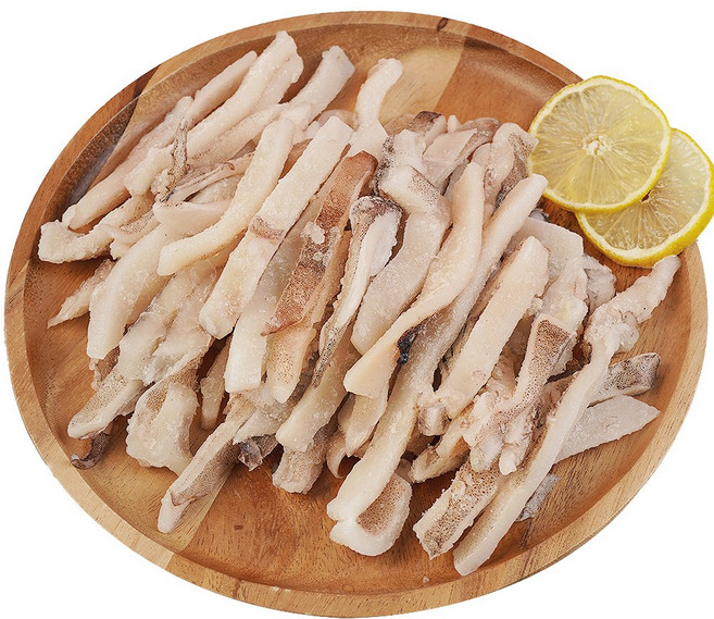 이룸찬 냉동 슬라이스 오징어 손질 오징어채 원양 업소용, 1개, 1kg