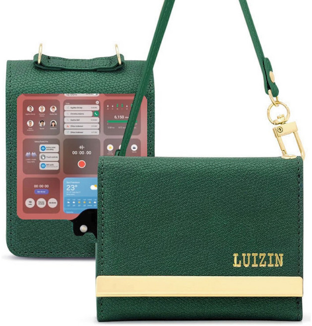 갤럭시 Z플립6 _ 루이진 심플백 지폐1칸+카드4장 수납 지갑형 케이스 + 핸드스트랩