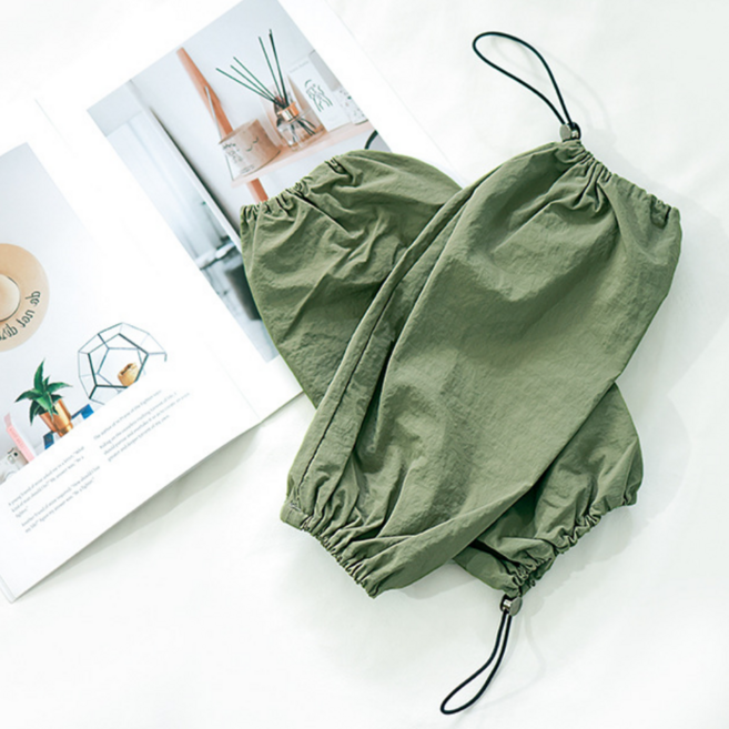 달리앤달리 예쁜 끈조절 작업 미술 사무용 방수 팔토시 쿨링 자외선차단 토시, 1개, 라이트카키