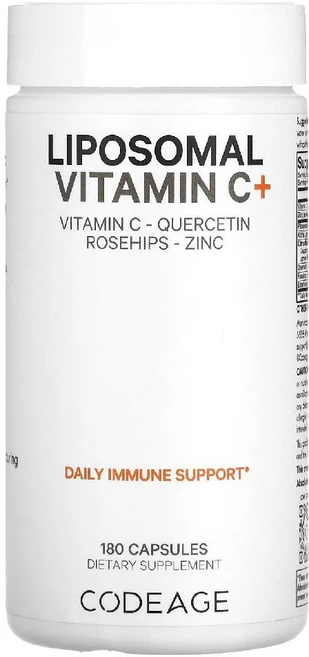 코드에이지 비타민 리포소말 비타민C 퀘르세틴 로즈힙 아연 180캡슐, 1개, 180정 - 쿠팡