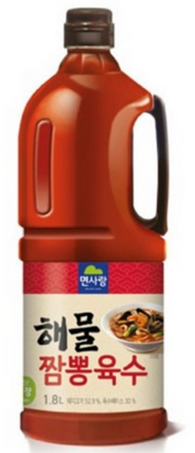 면사랑 해물 짬뽕육수 1.8L 짬뽕소스 짬뽕국물 짬뽕양념 짬뽕다시 업소용 가정용 캠핑용 식당, 1개