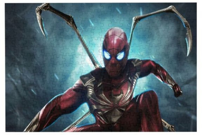 몬테소리 마블 어벤져스 아이언맨 나무 퍼즐 어린이 만화 동물 조기 교육 학습 장난감 300 개, 10, 1개