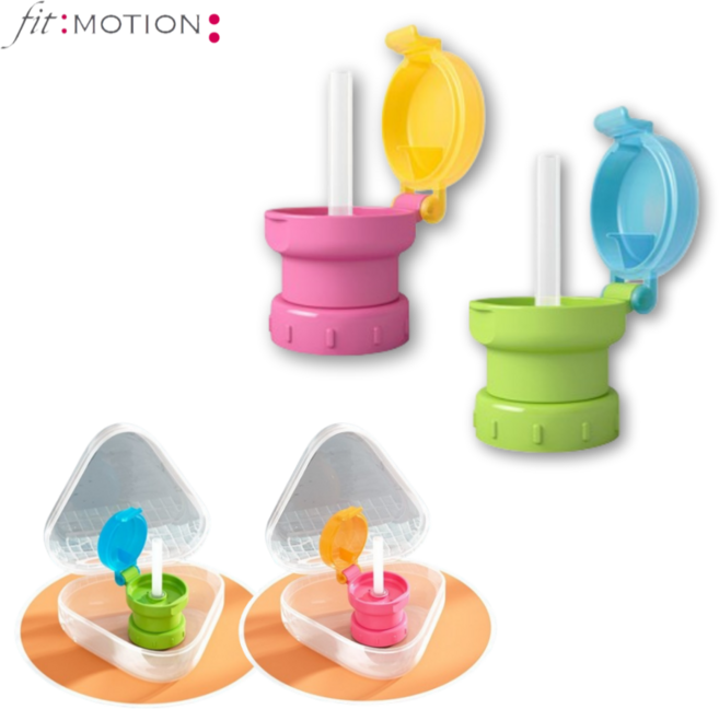 연예인 빨대 뚜껑 물샘방지 스트로우캡 물병캡, 핑크+그린, 1세트