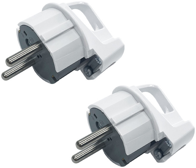 현대일렉트릭 국산 ㄱ자 접지플러그 16A 250V, 2개