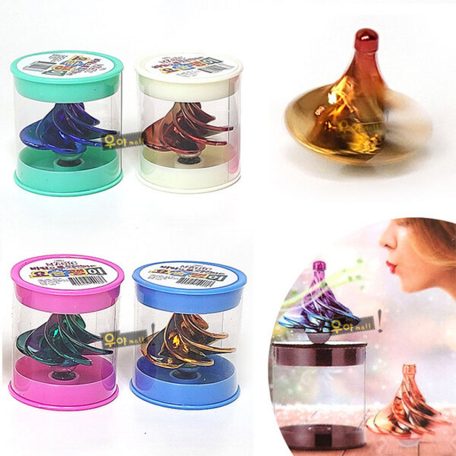 바람으로 회전하는 요술팽이 1개 랜덤 매직팽이 자석 작동 놀이