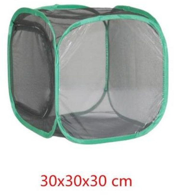 접이식 곤충 그물 천 메쉬 케이지 나비 사마귀 잠자리 사육 먹이 통기성 서식지 1 개, 02 30x30x30 green, 1개