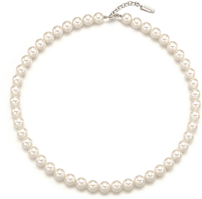 실버 스와로브스키 8mm 진주 비드 목걸이 _ NS9057WPL-1