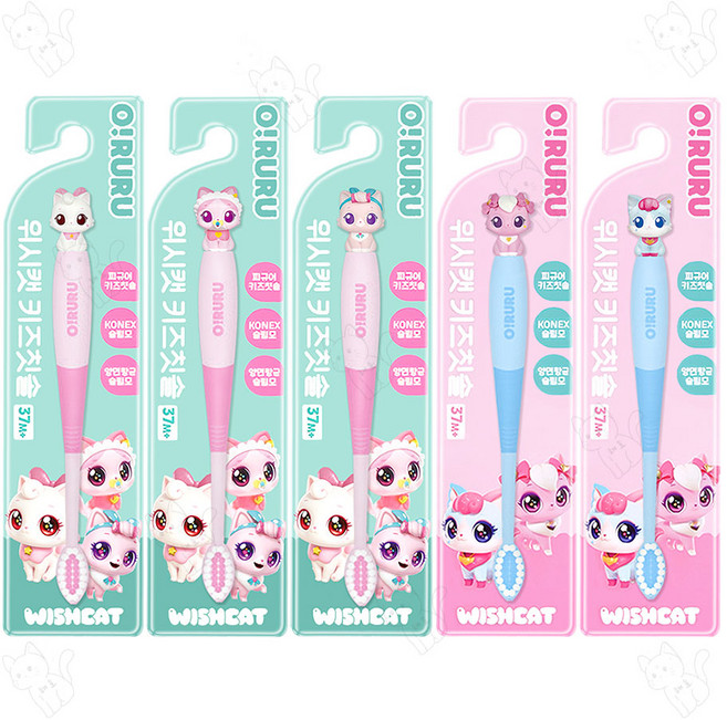 위시캣 오루루 키즈 피규어 칫솔 5종, 5개, 1세트, 혼합