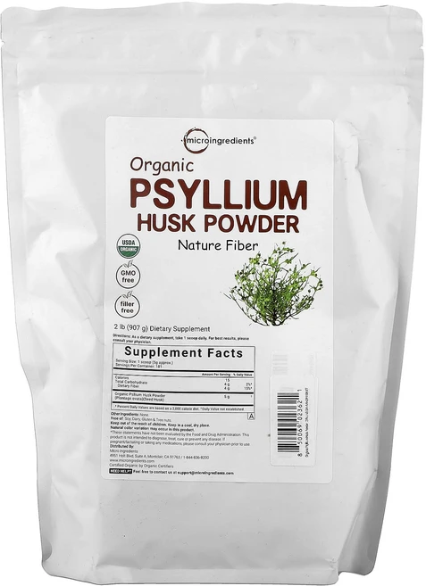 몸관리하세요 겨울입니다 Micro Ingredients 유기농 차전자피 분말 907g(2lb) 특별관리진행, MicroIngredients유기농차전자피분말907g2, 907g - 쿠팡