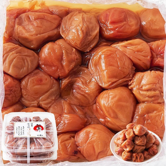 와카야마산 저염 남고매실절임 1kg – 내추럴라이프 벌꿀 우메보시 대용량 부드러운 식감