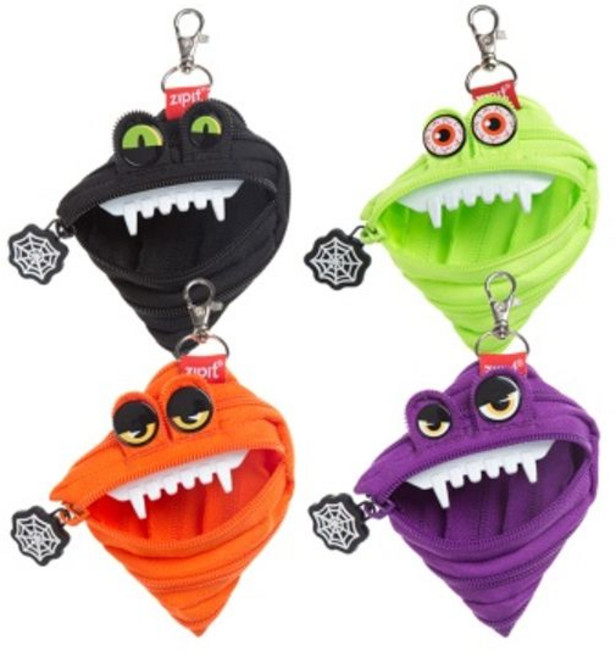 ZIPIT집잇 나이트몬스터 미니파우치/키링/동전지갑, 블랙