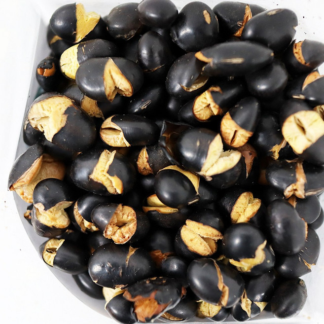 그레인팜 세척후 압력으로 찌고 볶은 서리태 국산서리태100% 볶음검은콩, 200g, 1개