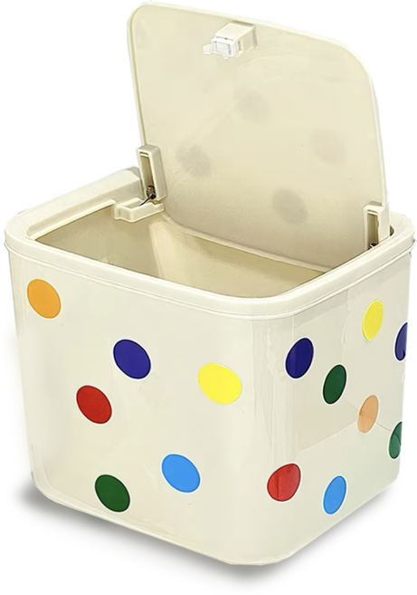 리리월드 귀여운 원터치 캡슐 세제 보관함, 1개, 대형 크림