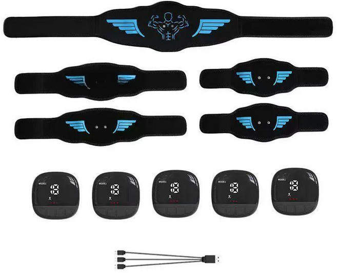 채움픽(채움마켓) 복부마사지기 EMS 지방연소 다이어트, 허리벨트1 + 스마트유닛5+ 팔2 다리2 W8, 기본 모델명/품번