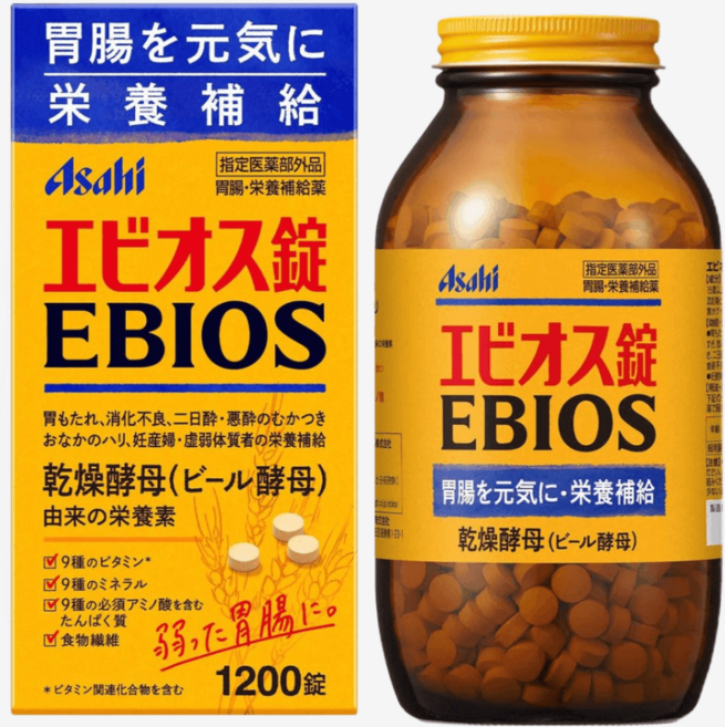 Asahi 에비오스 맥주 효모 타블렛, 1200정, 1개