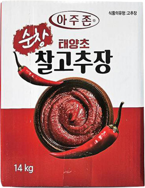 아주존 순창우리식품 업소용 대용량 순창 태양초 찰고추장 (고추가루 함량 6.3%), 14kg, 1개