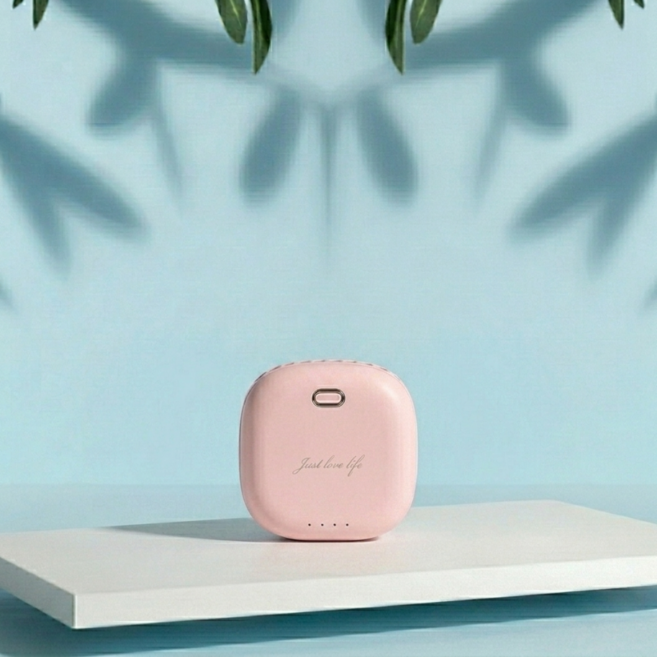 LAVION 초경량 휴대용 목걸이 넥 선풍기, 베이비핑크, LAVION-FK01