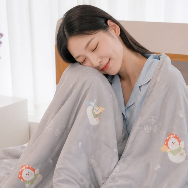 아이스 쿨링 냉감 침대 패드 바디필로우 시원한 여름, 쿨매트, 냉감이불_스노우 그레이