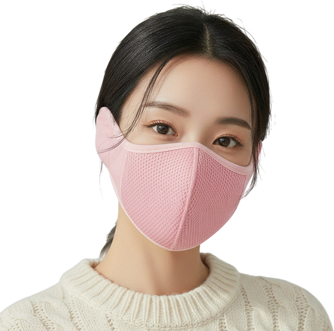 믿추 방한 귀마개마스크 겨울 안면 기모
