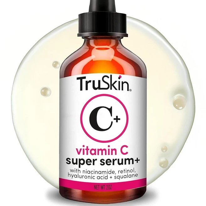 TruSkin Vitamin C-Plus 슈퍼 세럼 안티에이징 주름 방지 페이셜 세럼 니아신아미드 레티놀 히알루론산 및 살리실산 30ml (1온스), 1 - 쿠팡