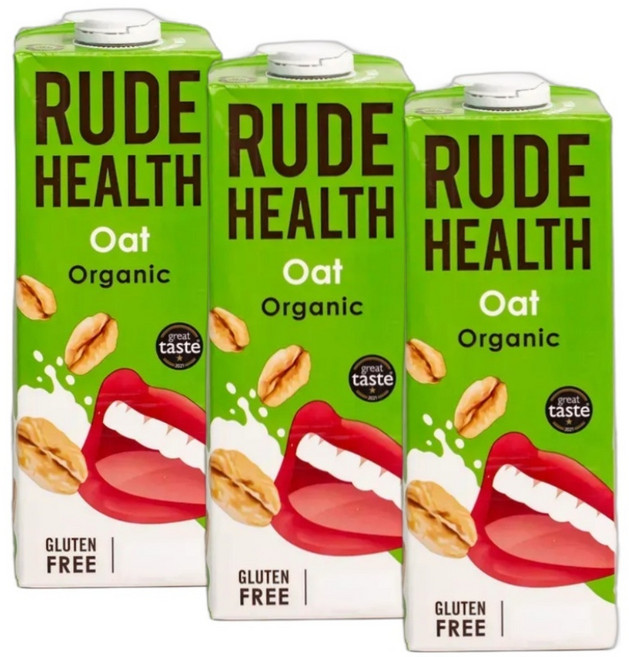 루드헬스 유기농 첨가물없는 오트밀크 귀리우유, 3개, 1L