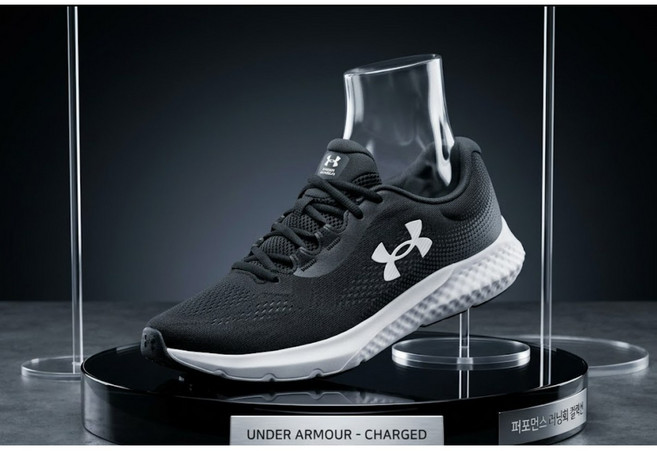 [언더아머_스포츠] 기능성 쿠셔닝 운동화 남성 차지드 로그4 러닝화 TM3026998 통기성 어퍼 런닝화