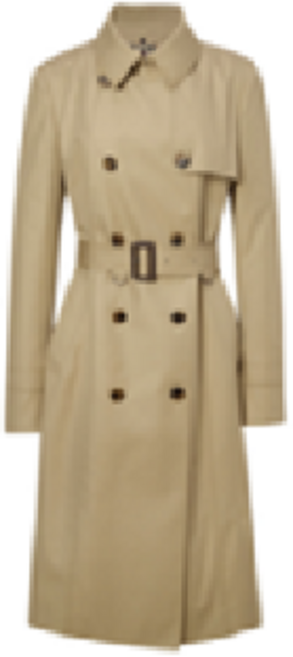 닥스 여성용 탈부착 울 체크 베스트 클래식 더블 롱 트렌치코트 DLCO4DE81