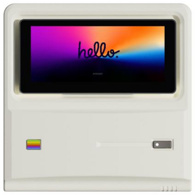 레트로 미니 PC AM01S AMD 라이젠 7 8745HS 플립 보조 화면 디자인 미니 PC 데스크탑 컴퓨터, 8745HS Barebones, 1)B.DUCK