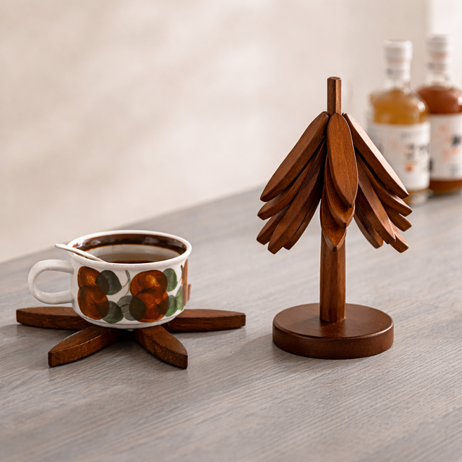 루이쉘 원목 냄비받침대, 1개, 월넷