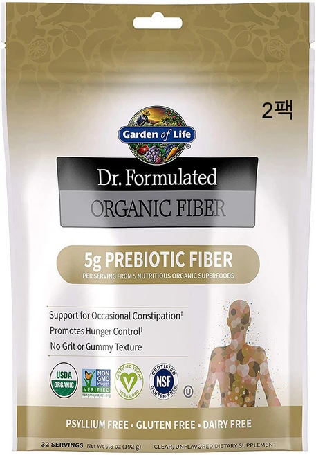 가든오브라이프 프리바이오틱스 식이섬유 192g 64회분 무맛, 2개 - 쿠팡
