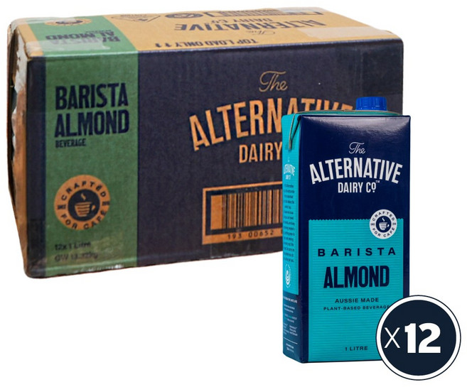 (소비기한 26년 10월 1일) 얼터너티브데어리 아몬드 호주 식물성 음료 비건 아몬드 밀크 카페, 12개, 1L