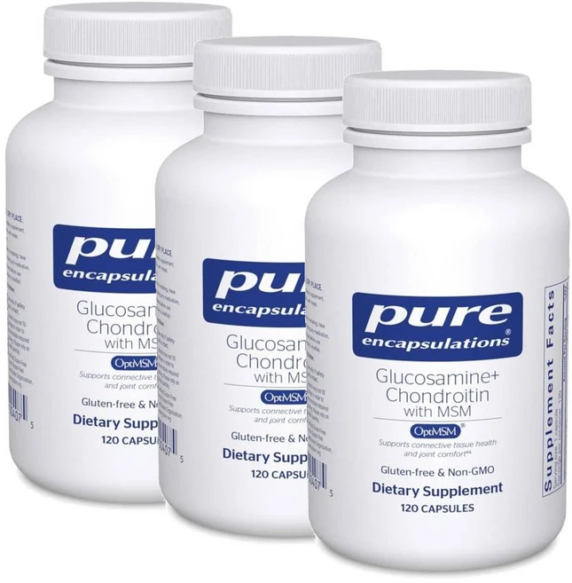 퓨어인캡슐레이션 글루코사민 콘드로이틴 MSM 함유 캡슐 Pure Encapsulations Glucosamine Chondroitin, 3개, 120정 - 쿠팡