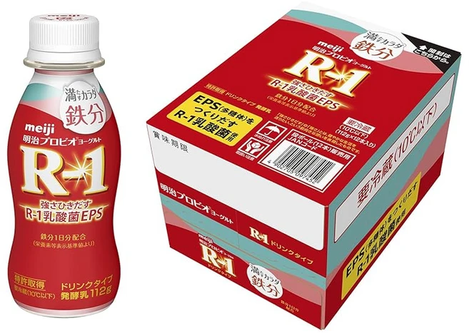 Amazon.co.jp 메이지 프로비오 요거트 R-1 드링크 타입 몸을 가득 채우는 철분 112g×12개 강함을 끌어내다 유산균 쿨 배송 - 쿠팡