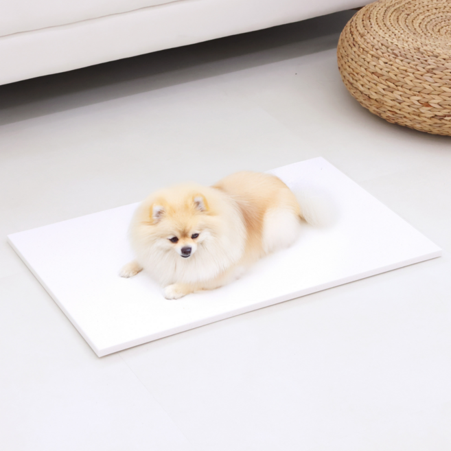 멍냥들 프리미엄 쿨링 마블 대리석 강아지 쿨매트, 모던 화이트, 1개