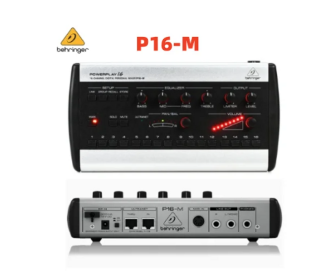 호환 Behringer Powerplay P16-M P16-D 16 채널 디지털 개인 믹서 입력 모듈 분배, 04 P16-M