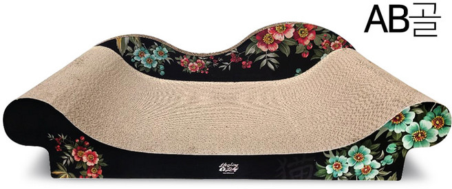 힐링타임 고양이 미묘 AB골 쇼파 스크래쳐 NH-2200, 블랙, 1개
