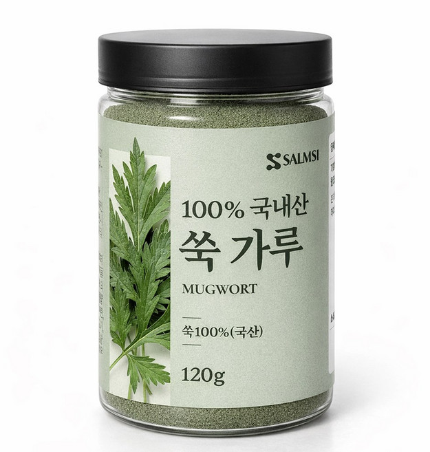 임파워드 100% 국내산 고운 자연산 참쑥 가루, 3개, 120g