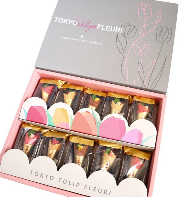 MESSAGE de ROSE 東京鬱金香芙蕾巧克力禮盒 10入, 1個, 單品