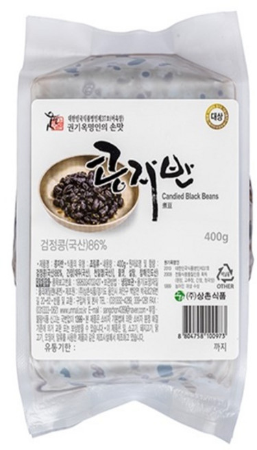 상촌식품 권기옥명인 웃말 콩자반 400g, 3개
