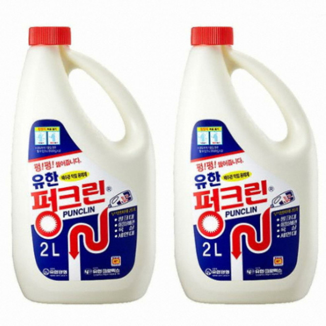 더샵 유한락스 펑크린 2L *2개입 배수관막힘 변기 뚫어뻥, 2개
