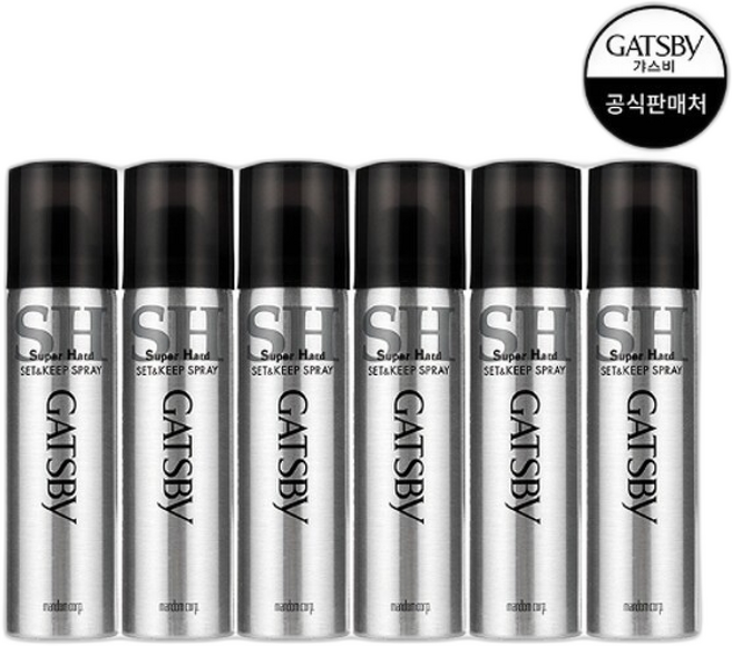 갸스비 슈퍼하드 셋 앤 킵 스프레이 휴대용, 67ml, 6개