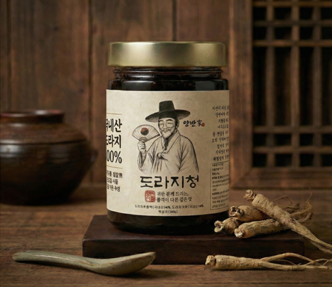 무설탕 양반가 도라지청 배도라지청 국산, 1개, 450g