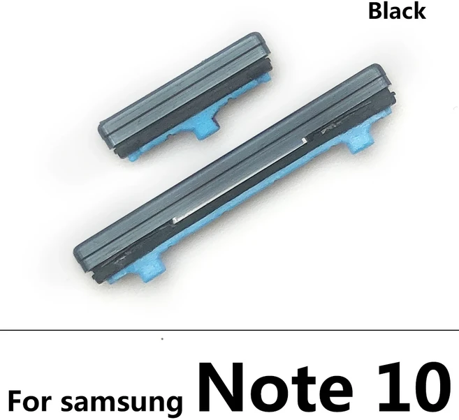 교체 전원 켜기 끄기 측면 키 버튼 + 볼륨 업 다운 Samsung Note 9 10 Plus 부품, 02 Note10 Black