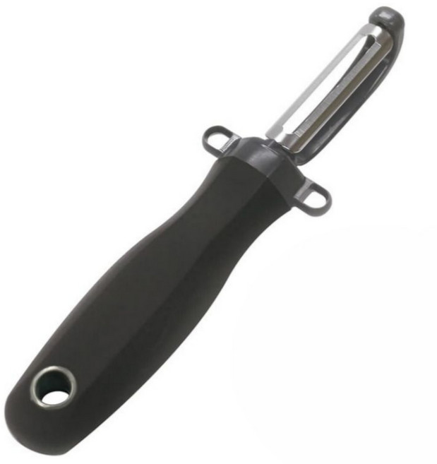 일본 고쿠보 사과 필러 감자칼, 1개, 블랙